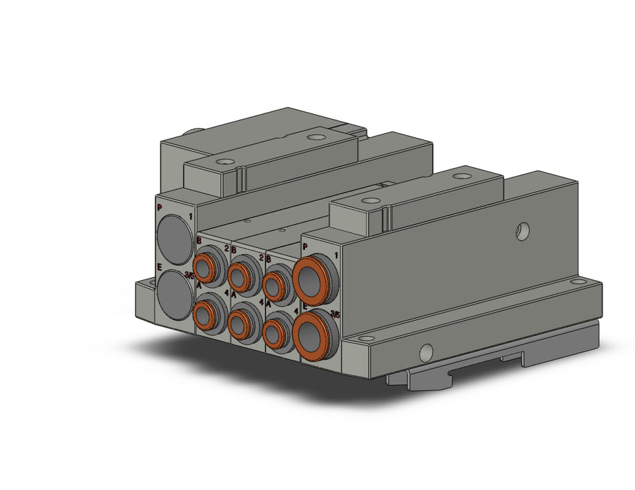 SS5V2-W10CD-03U-C6-D0 SS5V 03 Station Manifold, Tie-Rod Base