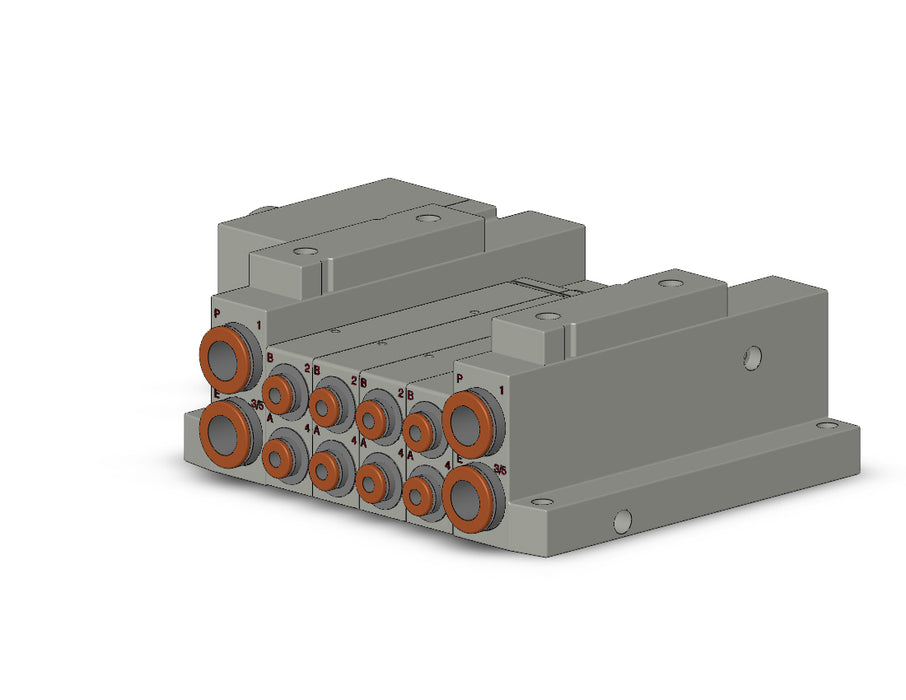 SS5V2-W10CD-04B-C4 SS5V 04 Station Manifold, Tie-Rod Base