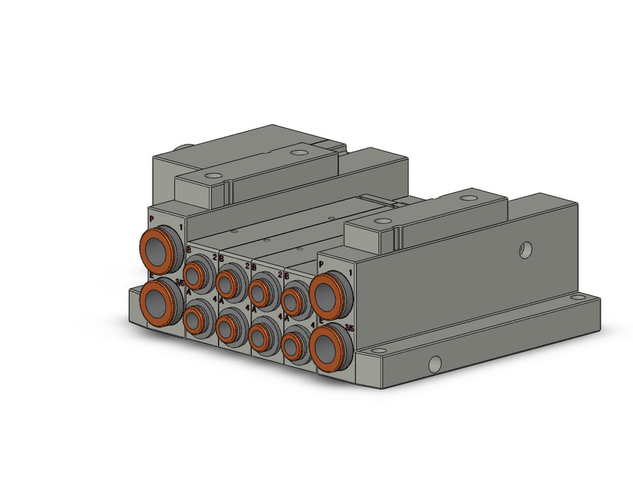 SS5V2-W10CD-04B-C6 SS5V 04 Station Manifold, Tie-Rod Base