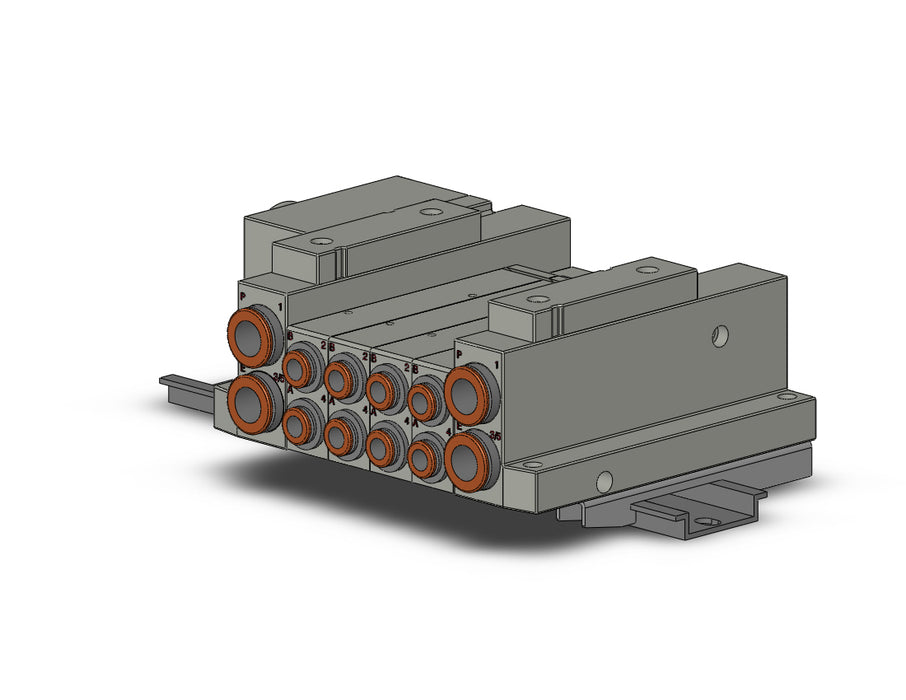 SS5V2-W10CD-04B-N7-D SS5V 04 Station Manifold, Tie-Rod Base