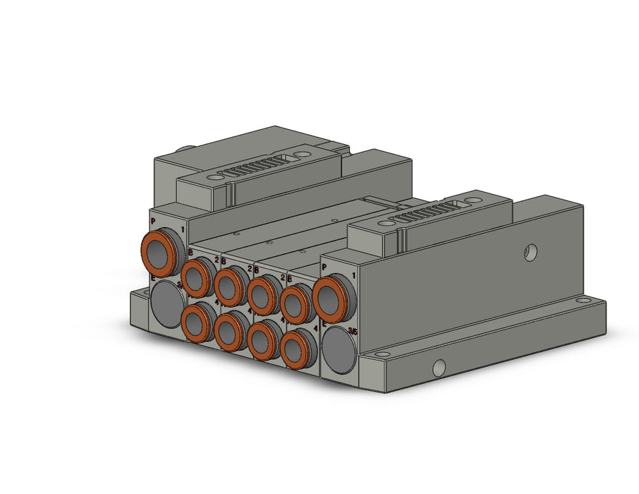 SS5V2-W10CD-04BS-C8 SS5V 04 Station Manifold, Tie-Rod Base