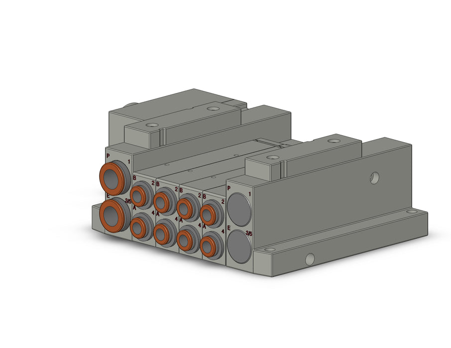 SS5V2-W10CD-04D-N7 SS5V 04 Station Manifold, Tie-Rod Base
