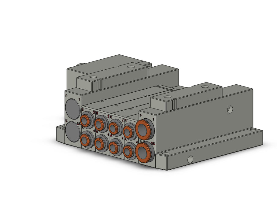 SS5V2-W10CD-04U-C6 SS5V 04 Station Manifold, Tie-Rod Base