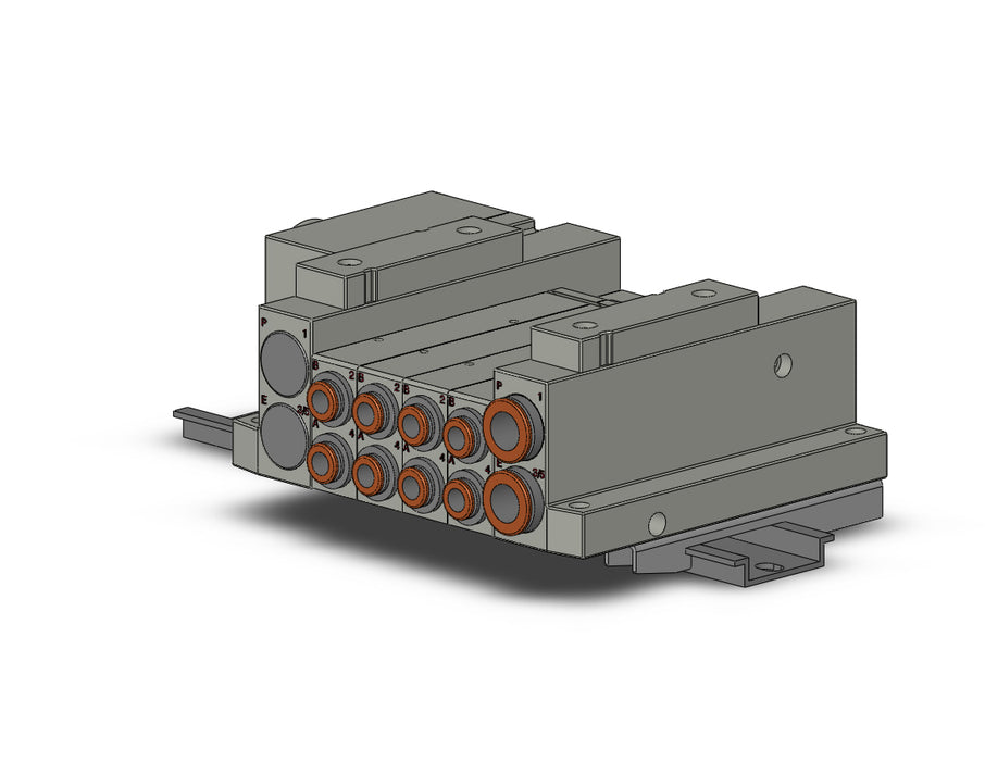 SS5V2-W10CD-04U-N7-D SS5V 04 Station Manifold, Tie-Rod Base
