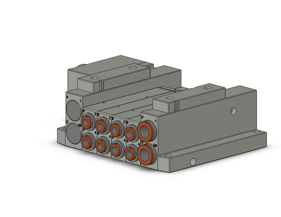SS5V2-W10CD-04U-N7 SS5V 04 Station Manifold, Tie-Rod Base