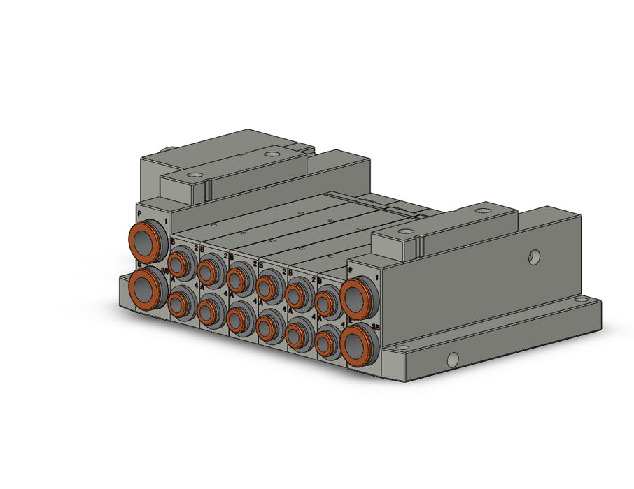 SS5V2-W10CD-06B-C6 SS5V 06 Station Manifold, Tie-Rod Base