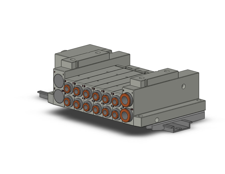 SS5V2-W10CD-06U-C6-D SS5V 06 Station Manifold, Tie-Rod Base