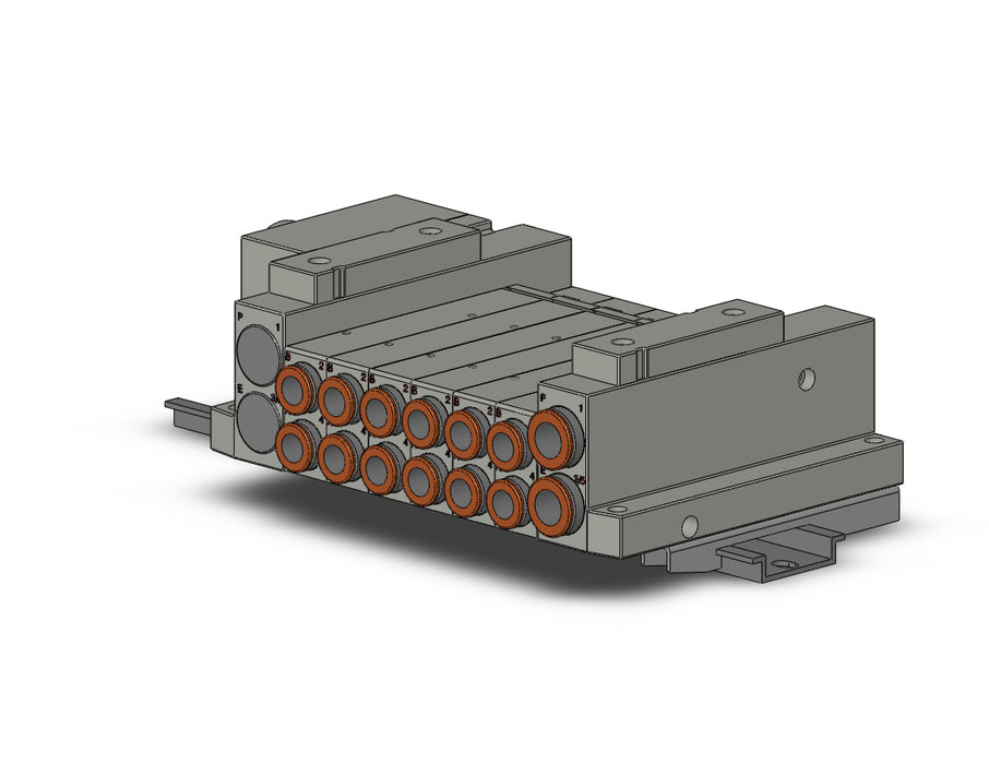 SS5V2-W10CD-06U-C8-D SS5V 06 Station Manifold, Tie-Rod Base
