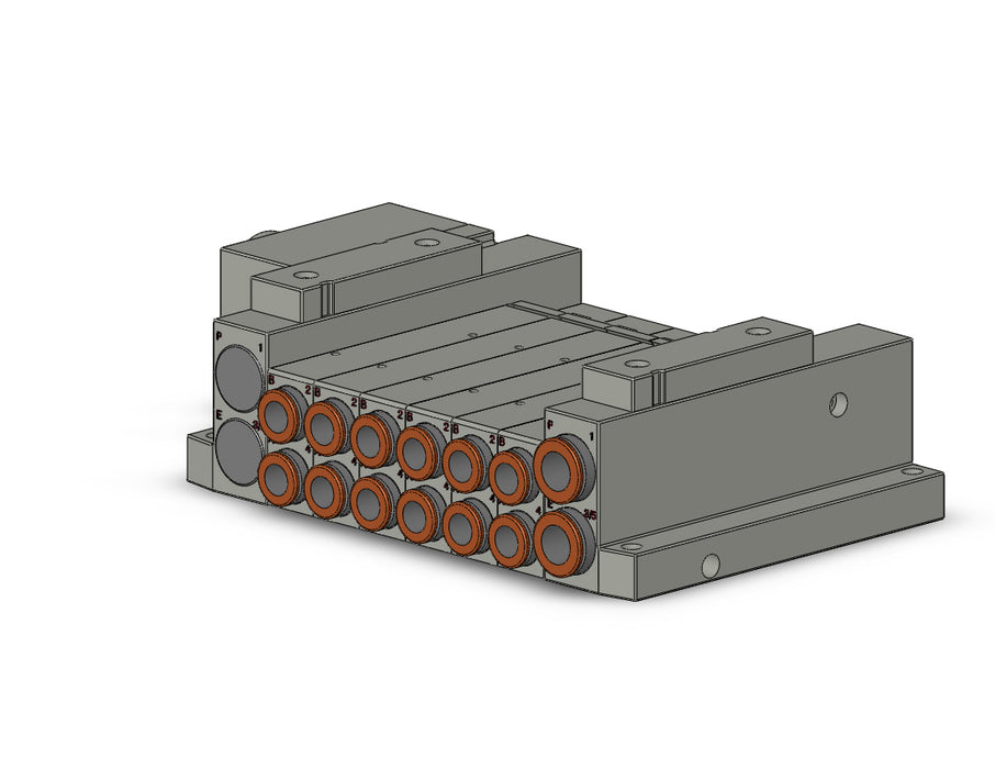 SS5V2-W10CD-06U-C8 SS5V 06 Station Manifold, Tie-Rod Base