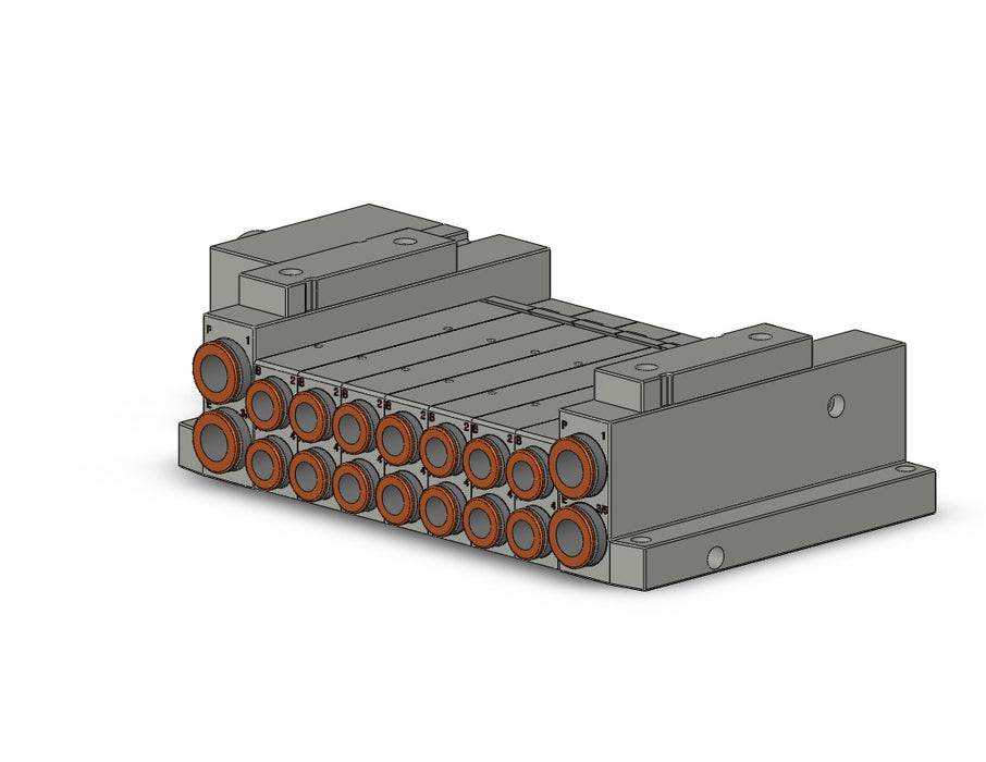 SS5V2-W10CD-07B-C8 SS5V 07 Station Manifold, Tie-Rod Base