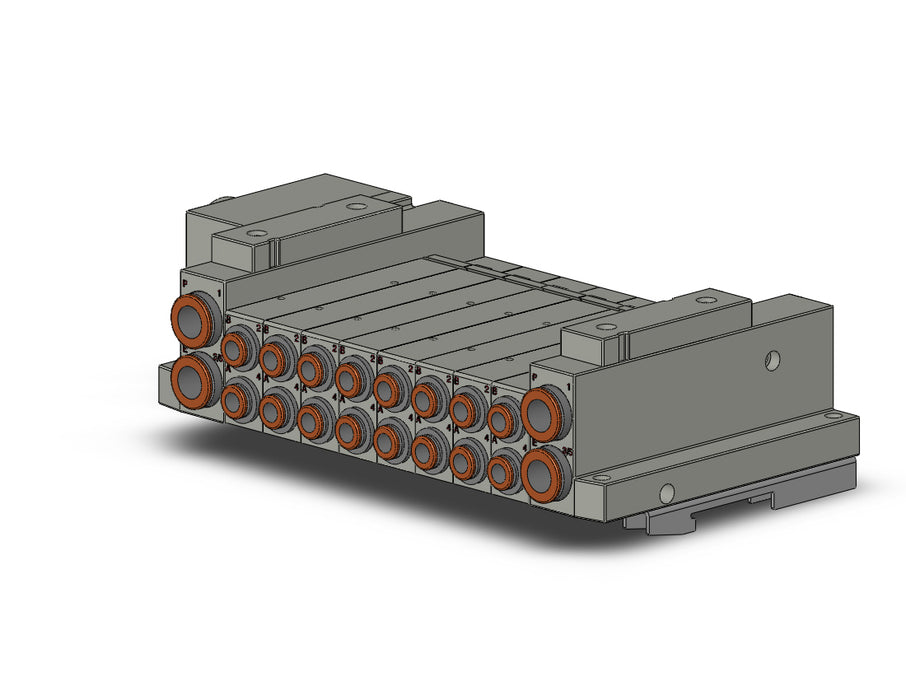 SS5V2-W10CD-08B-N7-D0 SS5V 08 Station Manifold, Tie-Rod Base