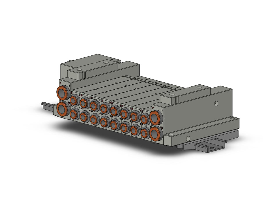 SS5V2-W10CD-08B-N7-D SS5V 08 Station Manifold, Tie-Rod Base