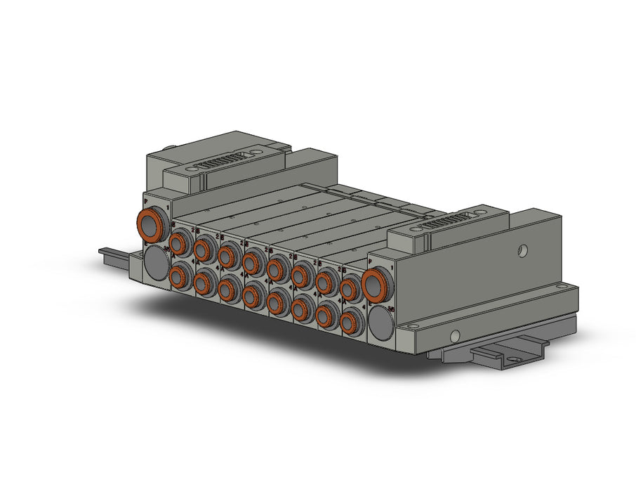 SS5V2-W10CD-08BS-N7-D SS5V 08 Station Manifold, Tie-Rod Base