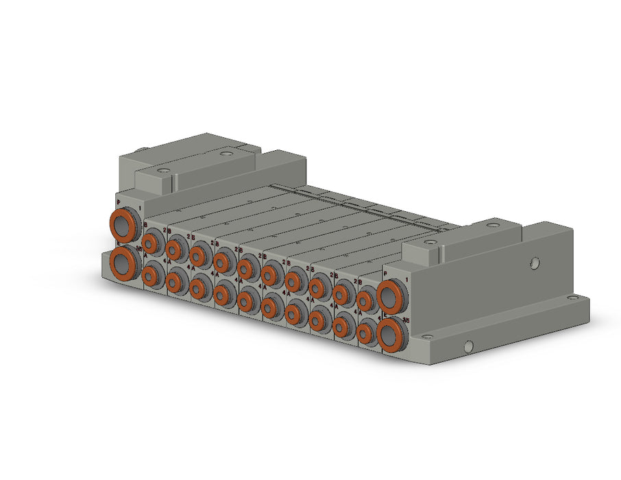 SS5V2-W10CD-10B-C4 SS5V 10 Station Manifold, Tie-Rod Base
