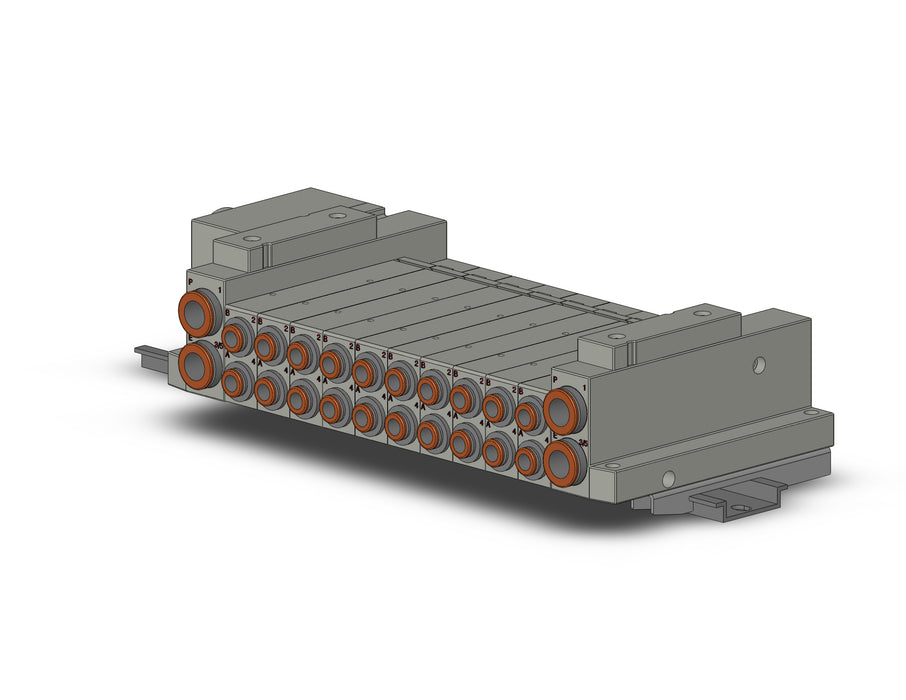 SS5V2-W10CD-10B-C6-D SS5V 10 Station Manifold, Tie-Rod Base