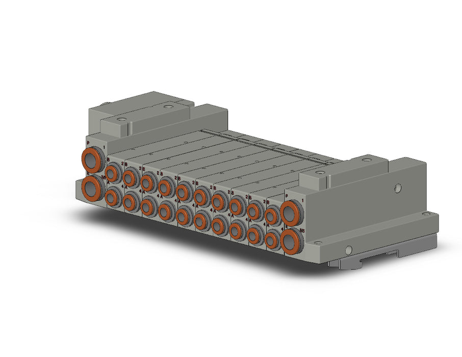 SS5V2-W10CD-10B-N7-D0 SS5V 10 Station Manifold, Tie-Rod Base