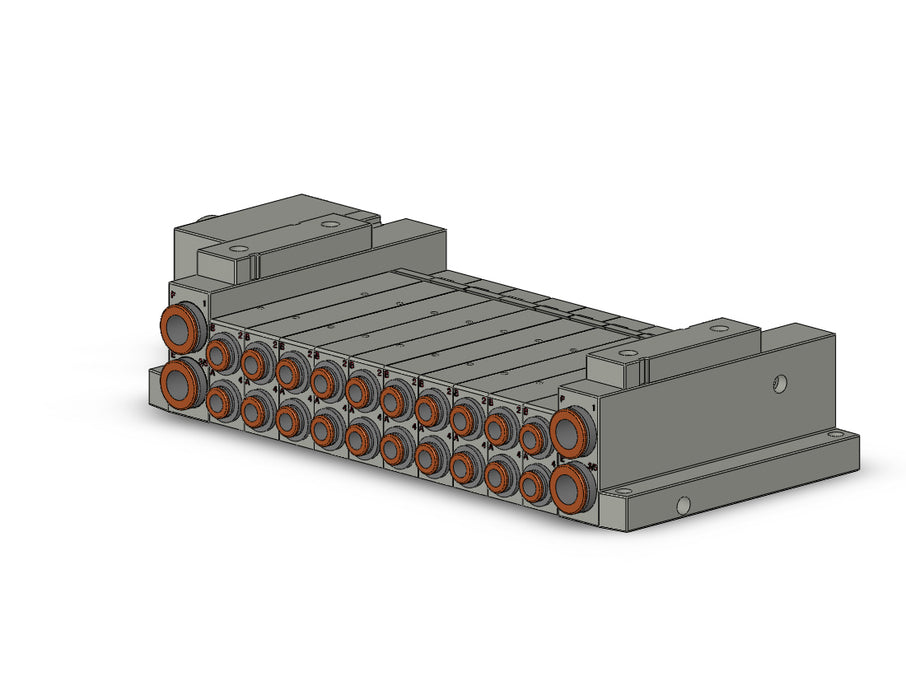 SS5V2-W10CD-10B-N7 SS5V 10 Station Manifold, Tie-Rod Base