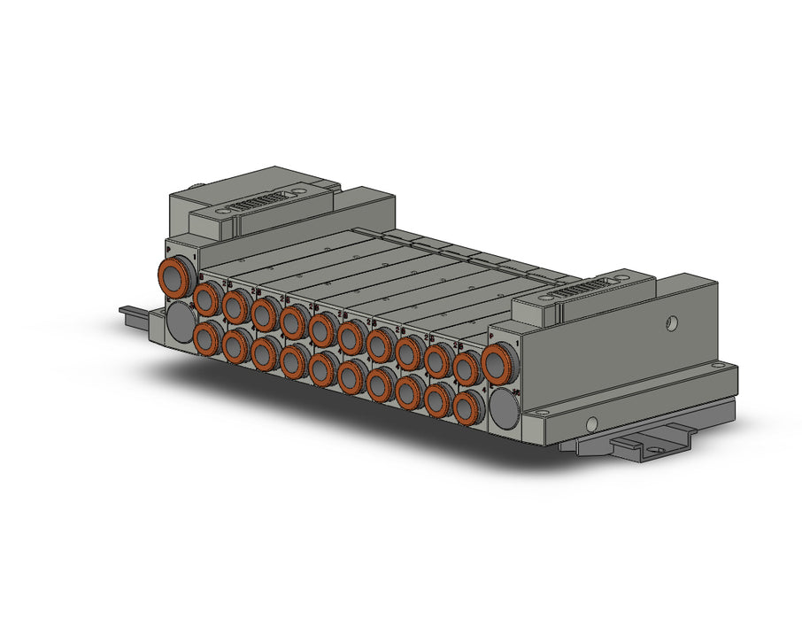 SS5V2-W10CD-10BS-C8-D SS5V 10 Station Manifold, Tie-Rod Base