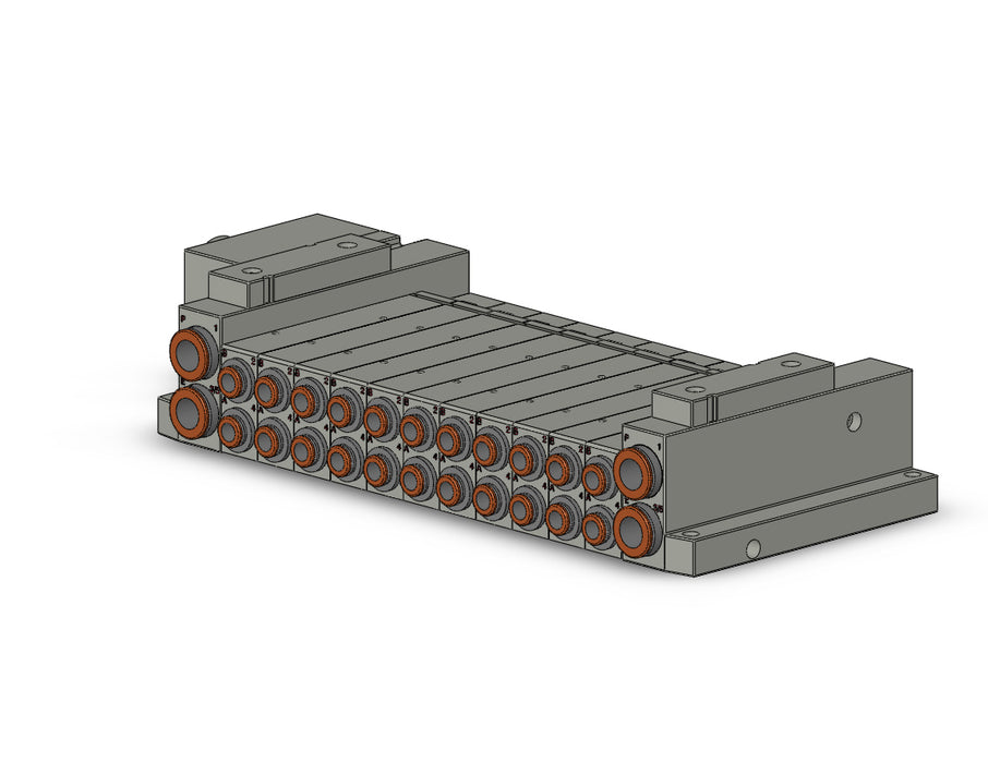SS5V2-W10CD-11B-C6 SS5V 11 Station Manifold, Tie-Rod Base