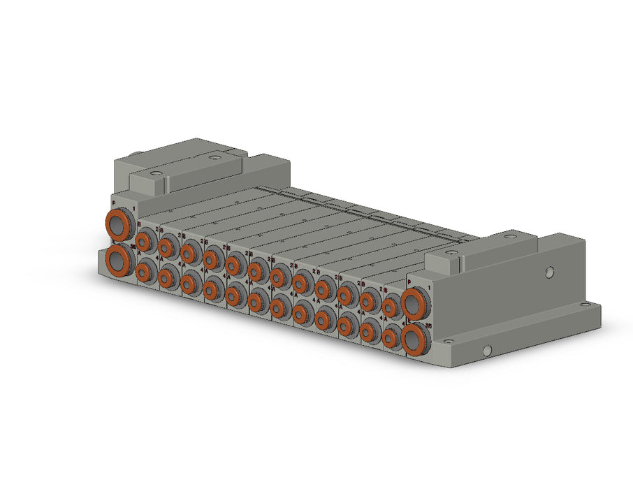 SS5V2-W10CD-12B-C4 SS5V 12 Station Manifold, Tie-Rod Base