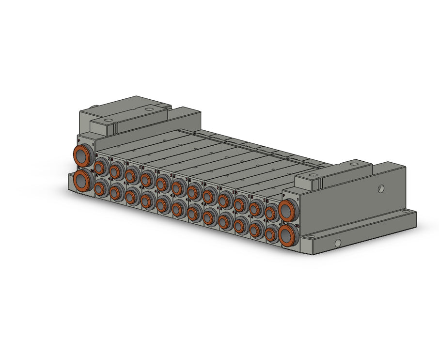 SS5V2-W10CD-12B-C6 SS5V 12 Station Manifold, Tie-Rod Base