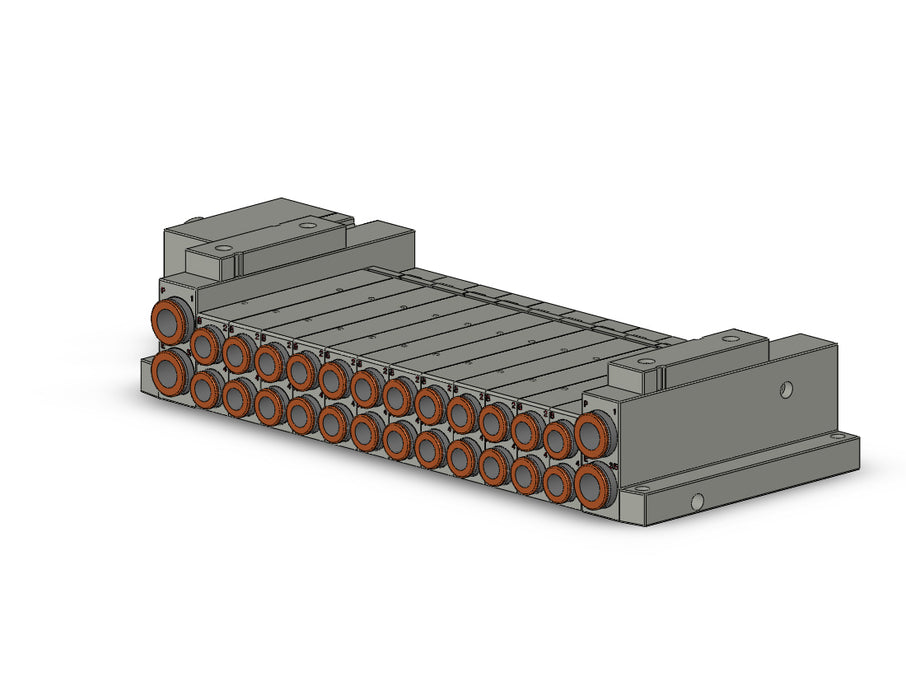 SS5V2-W10CD-12B-C8 SS5V 12 Station Manifold, Tie-Rod Base