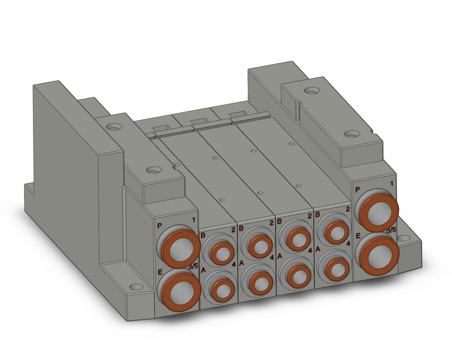 SS5V2-W10S0D-04B-C6 SS5V 04 Station Manifold, Tie-Rod Base