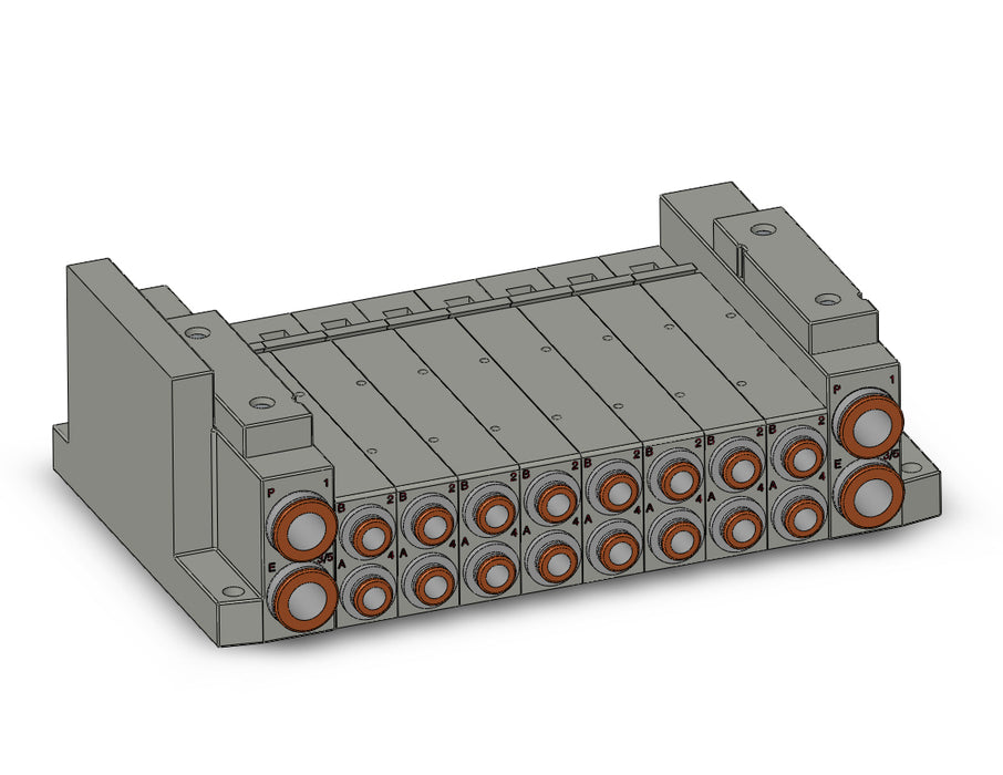 SS5V2-W10S0D-08B-C6 SS5V 08 STATION MANIFOLD, TIE-ROD BASE
