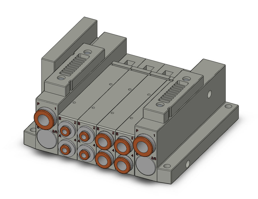 SS5V2-W10S10D-04BS-N3 SS5V 04 Station Manifold, Tie-Rod Base