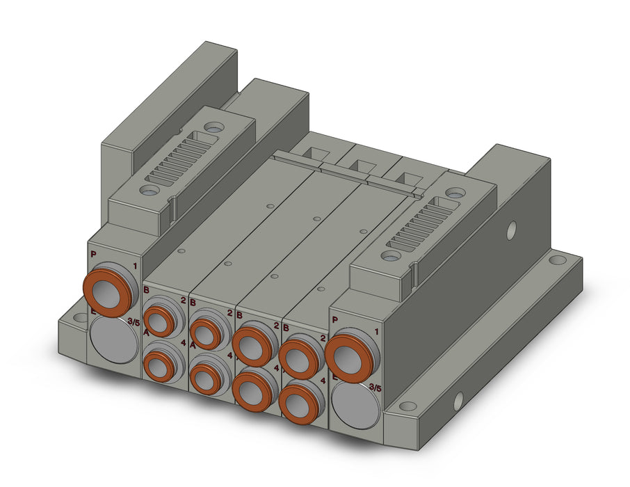 SS5V2-W10S10D-04BS-N7 SS5V 04 Station Manifold, Tie-Rod Base