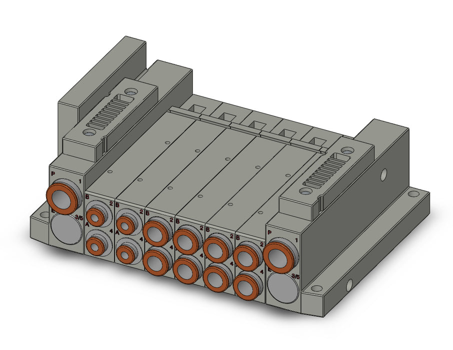 SS5V2-W10S10D-06BS-C4 SS5V 06 Station Manifold, Tie-Rod Base