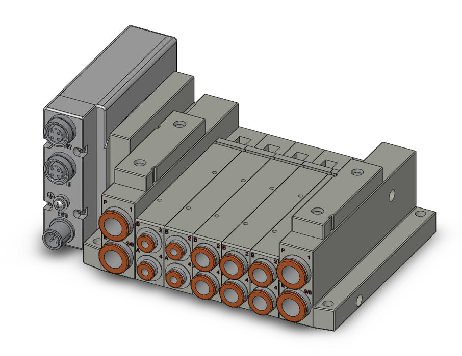 SS5V2-W10S1DAND-05B-C4 SS5V 05 Station Manifold, Tie-Rod Base