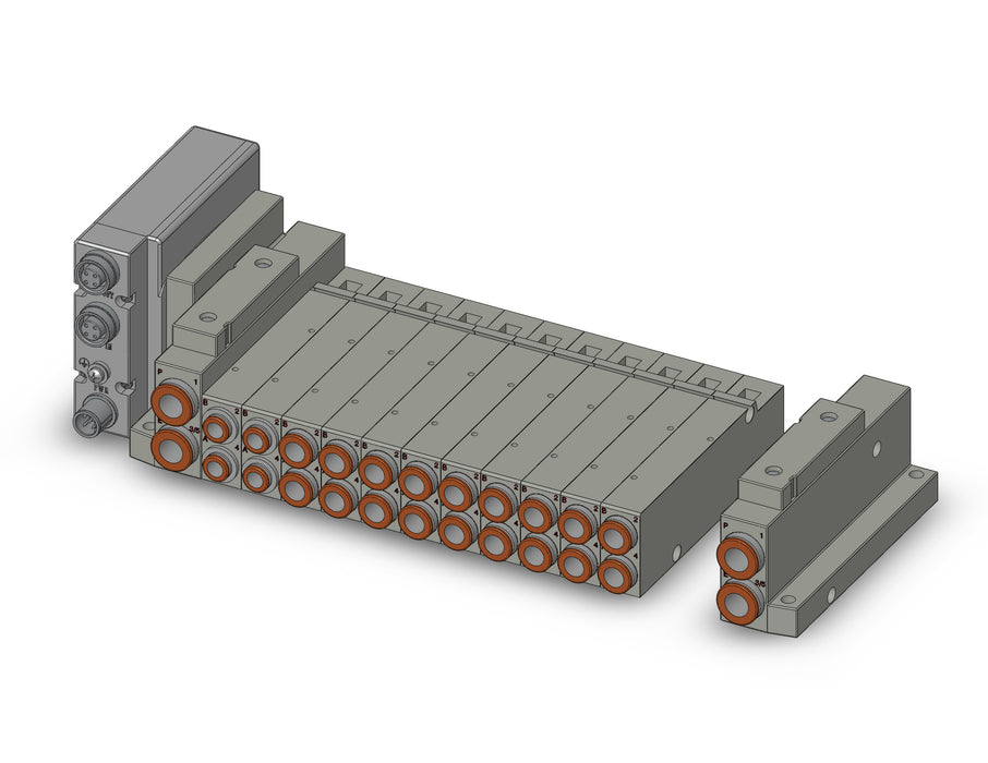 SS5V2-W10S1DAND-13B-N7 SS5V 13 Station Manifold, Tie-Rod Base