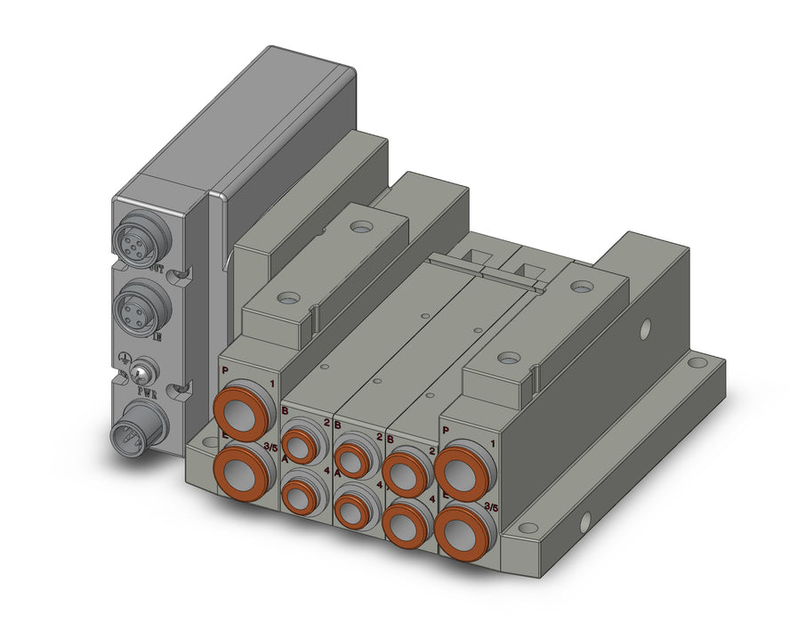 SS5V2-W10S1FAD-03B-N7 SS5V 03 Station Manifold, Tie-Rod Base