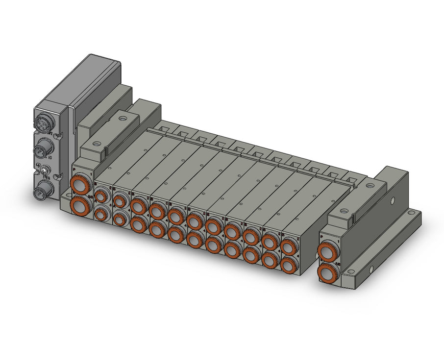 SS5V2-W10S1NAND-12B-C6 SS5V 12 Station Manifold, Tie-Rod Base