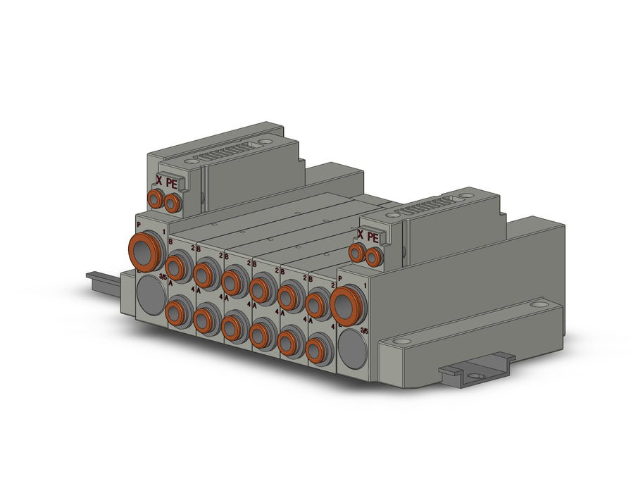 SS5V2-W16S0D-06BRS-N7 SS5V 06 Station Manifold, Cassette Base