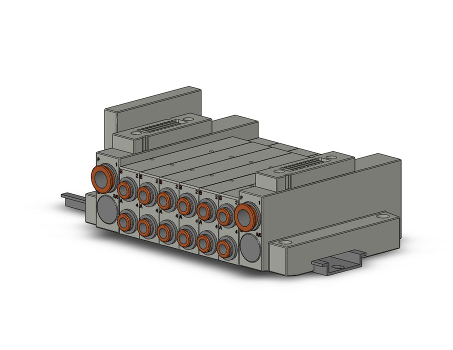 SS5V2-W16S0D-06BS-N7 SS5V 06 Station Manifold, Cassette Base