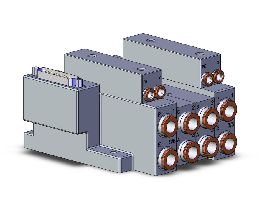 SS5V3-10FD1-02BR-N11 SS5V 02 Station Manifold, Tie-Rod Base