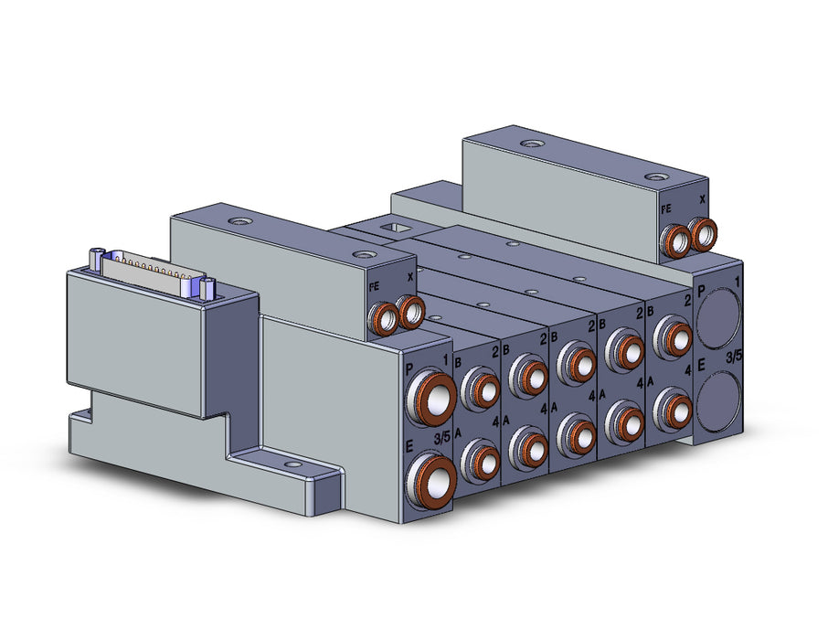 SS5V3-10FD1-05DR-N7 SS5V 05 Station Manifold, Tie-Rod Base