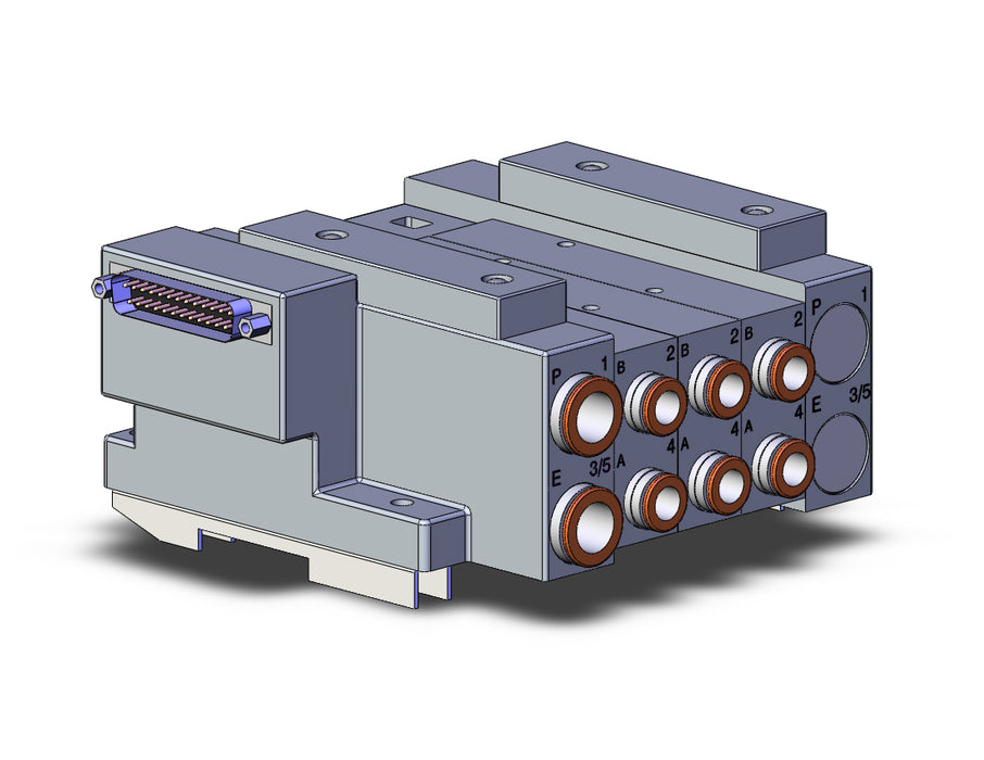 SS5V3-10FD2-03D-C8-D0 SS5V 03 Station Manifold, Tie-Rod Base