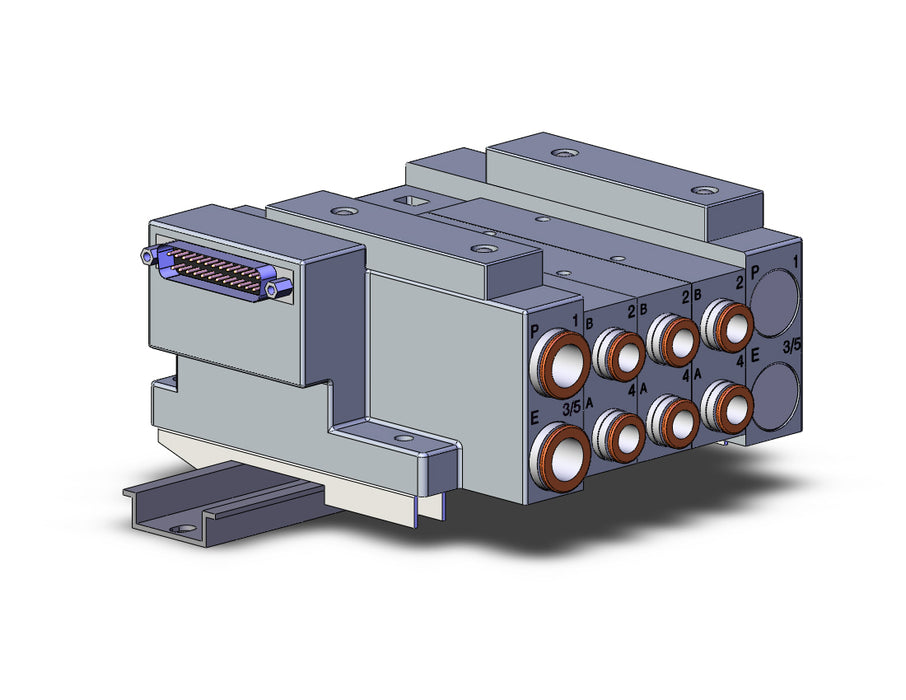 SS5V3-10FD2-03D-C8-D SS5V 03 Station Manifold, Tie-Rod Base