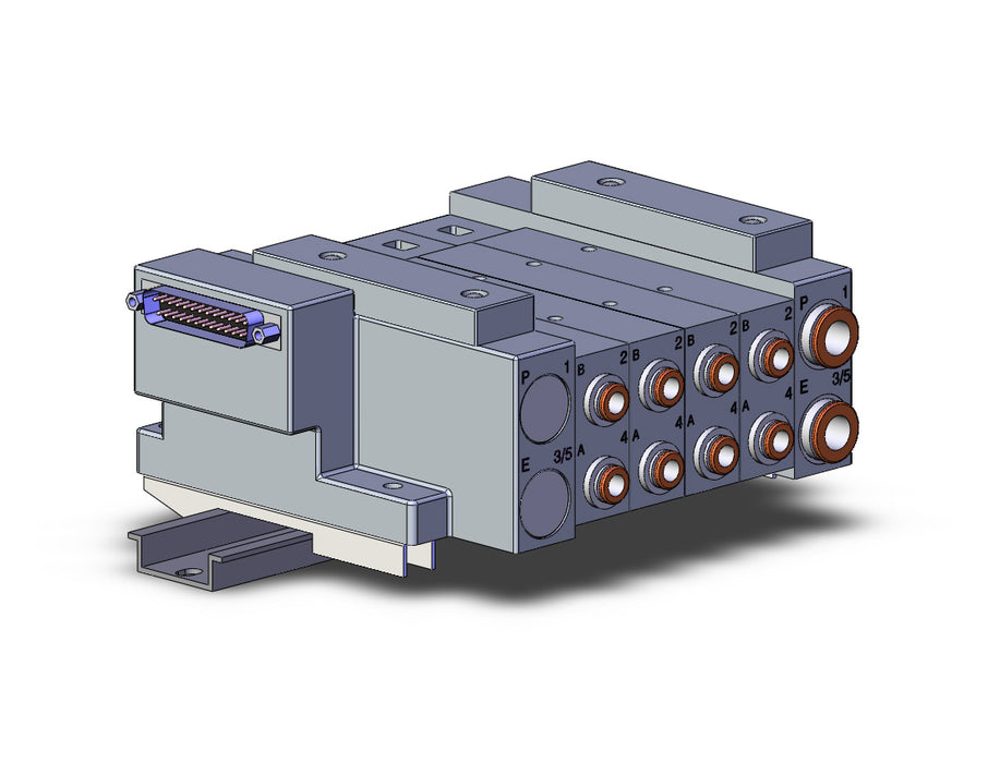 SS5V3-10FD2-04U-N7-D SS5V 04 Station Manifold, Tie-Rod Base