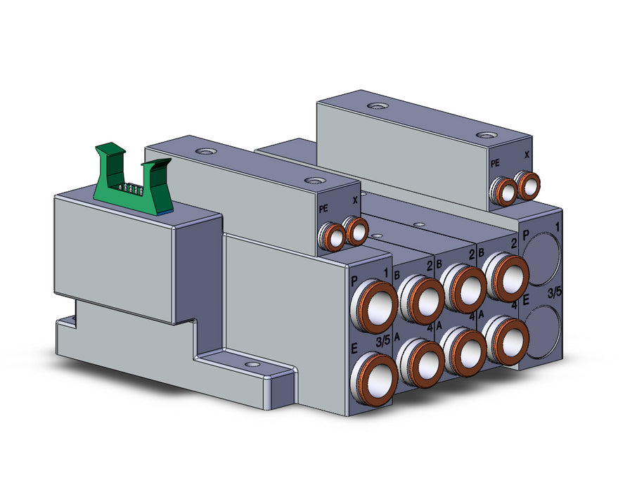 SS5V3-10PHD1-03DR-C10 SS5V 03 Station Manifold, Tie-Rod Base