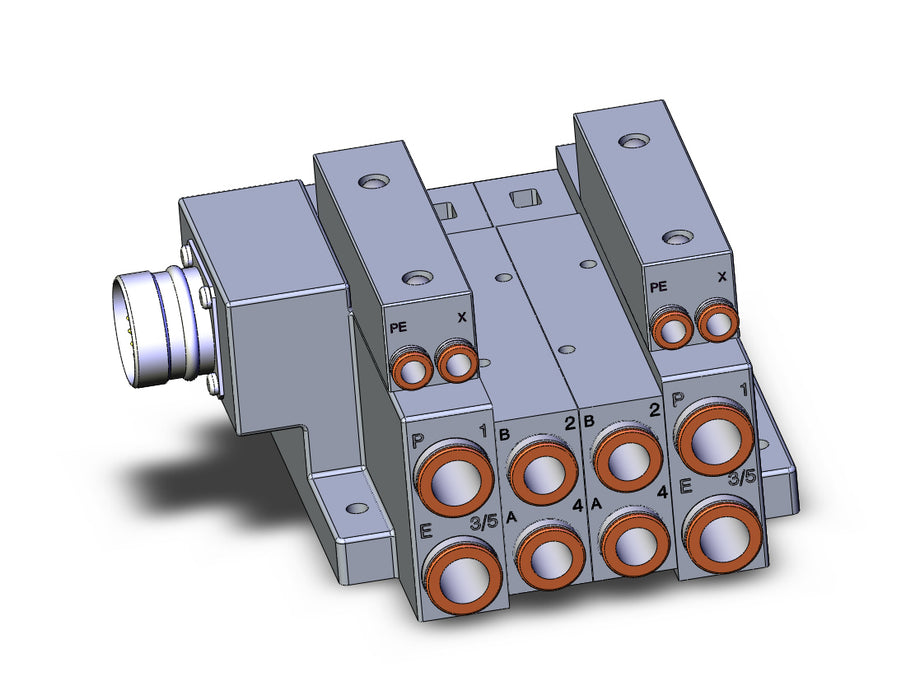 SS5V3-W10CD-02BR-C10 SS5V 02 Station Manifold, Tie-Rod Base