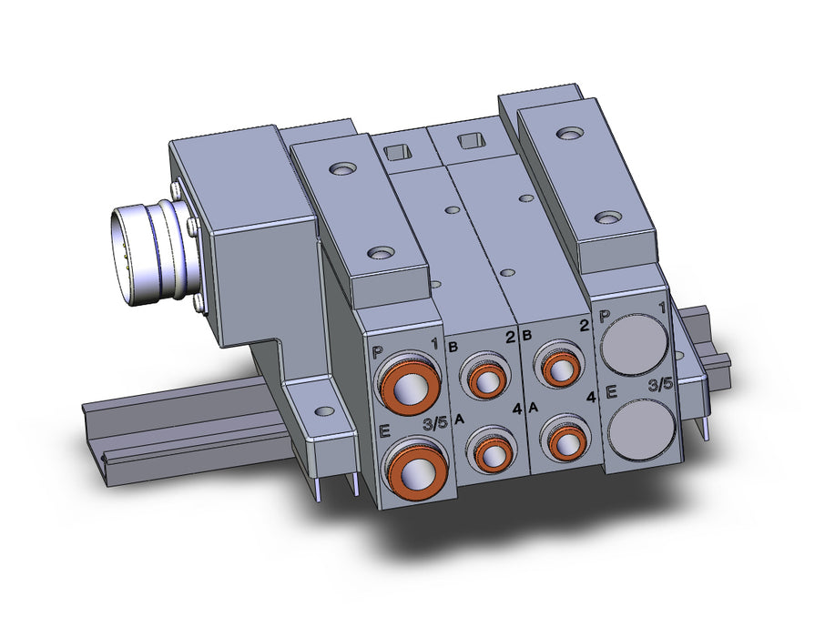 SS5V3-W10CD-02D-N7-D SS5V 02 Station Manifold, Tie-Rod Base