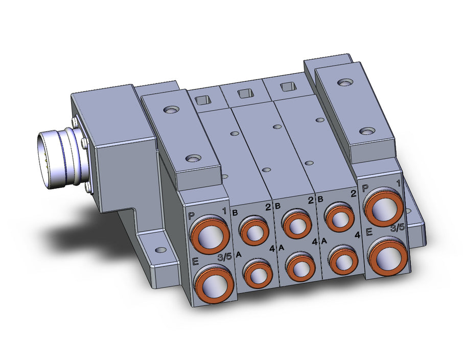 SS5V3-W10CD-03B-C8 SS5V 03 Station Manifold, Tie-Rod Base