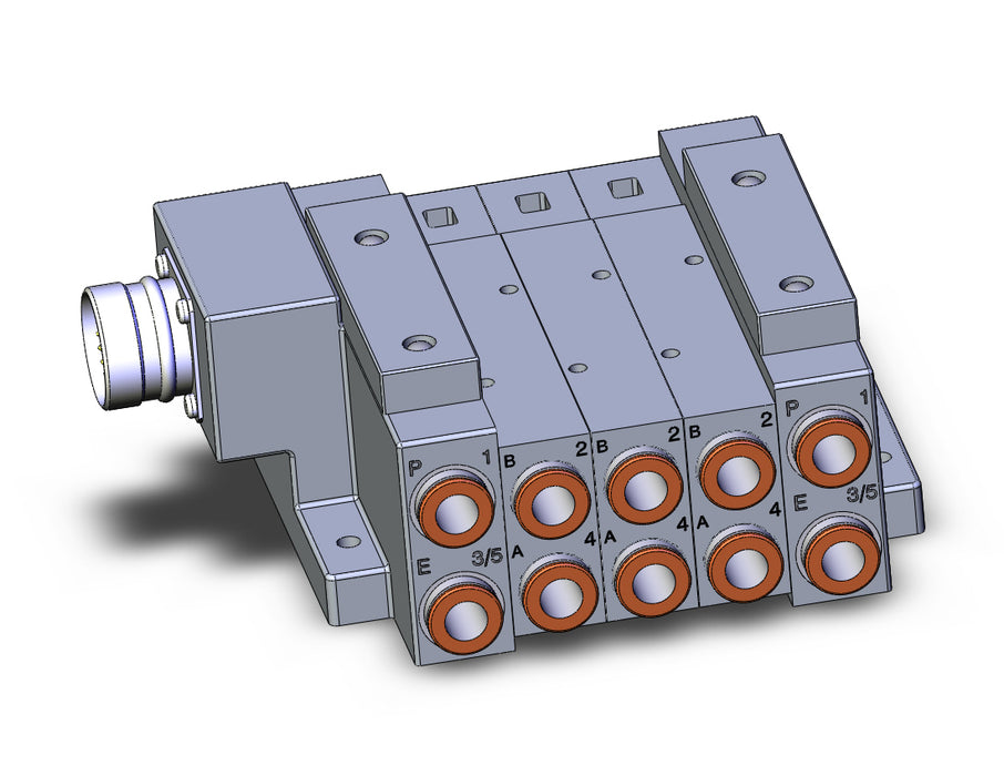 SS5V3-W10CD-03B-N11 SS5V 03 Station Manifold, Tie-Rod Base