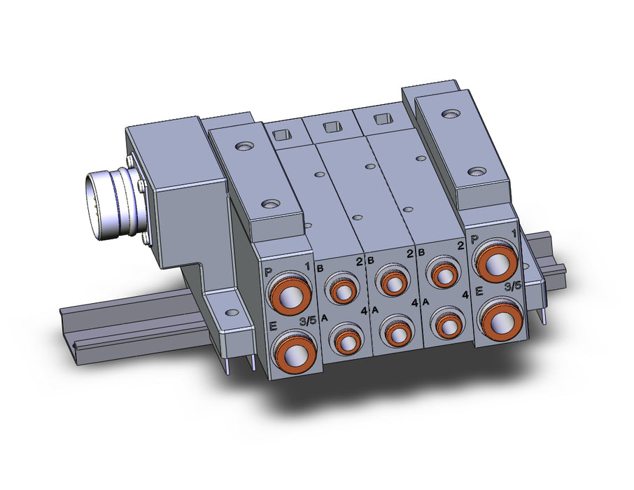 SS5V3-W10CD-03B-N7-D SS5V 03 Station Manifold, Tie-Rod Base