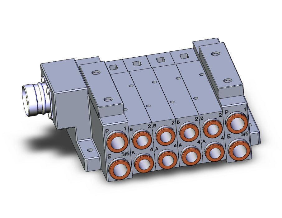 SS5V3-W10CD-04B-C10 SS5V 04 Station Manifold, Tie-Rod Base