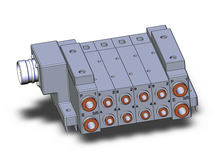 SS5V3-W10CD-04B-N7-D0 SS5V 04 Station Manifold, Tie-Rod Base